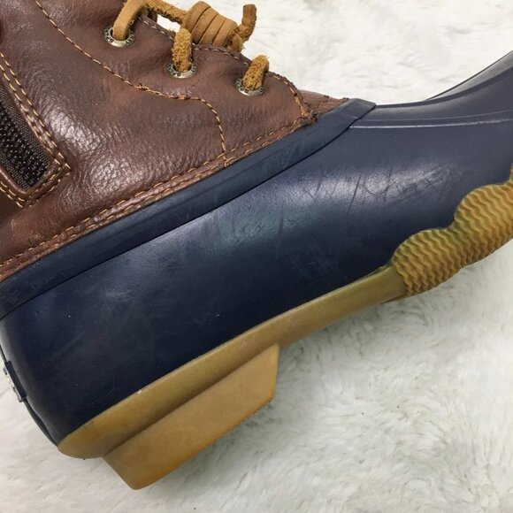 Sperry Girls Saltwater Boots Navy Size 13 - Picture 4 of 16
